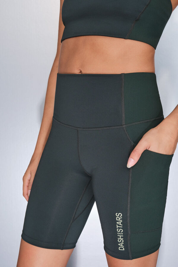 Dash and Stars Leggings 4D STRETCH ciclista verde verde