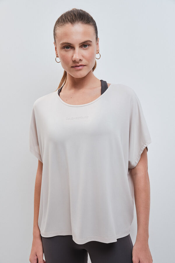 Dash and Stars Camiseta manga corta modal gris gris