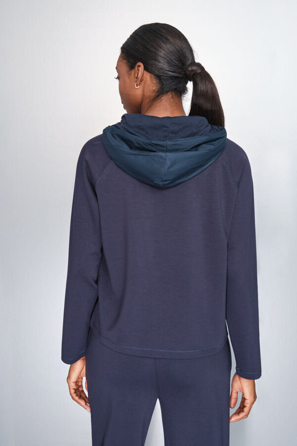 Dash and Stars Sudadera tacto suave azul oscuro azul