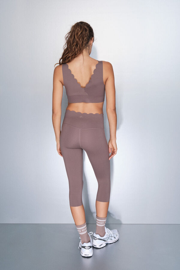 Dash and Stars Leggings COMPRESSIVE pirata marr&oacute;n nude