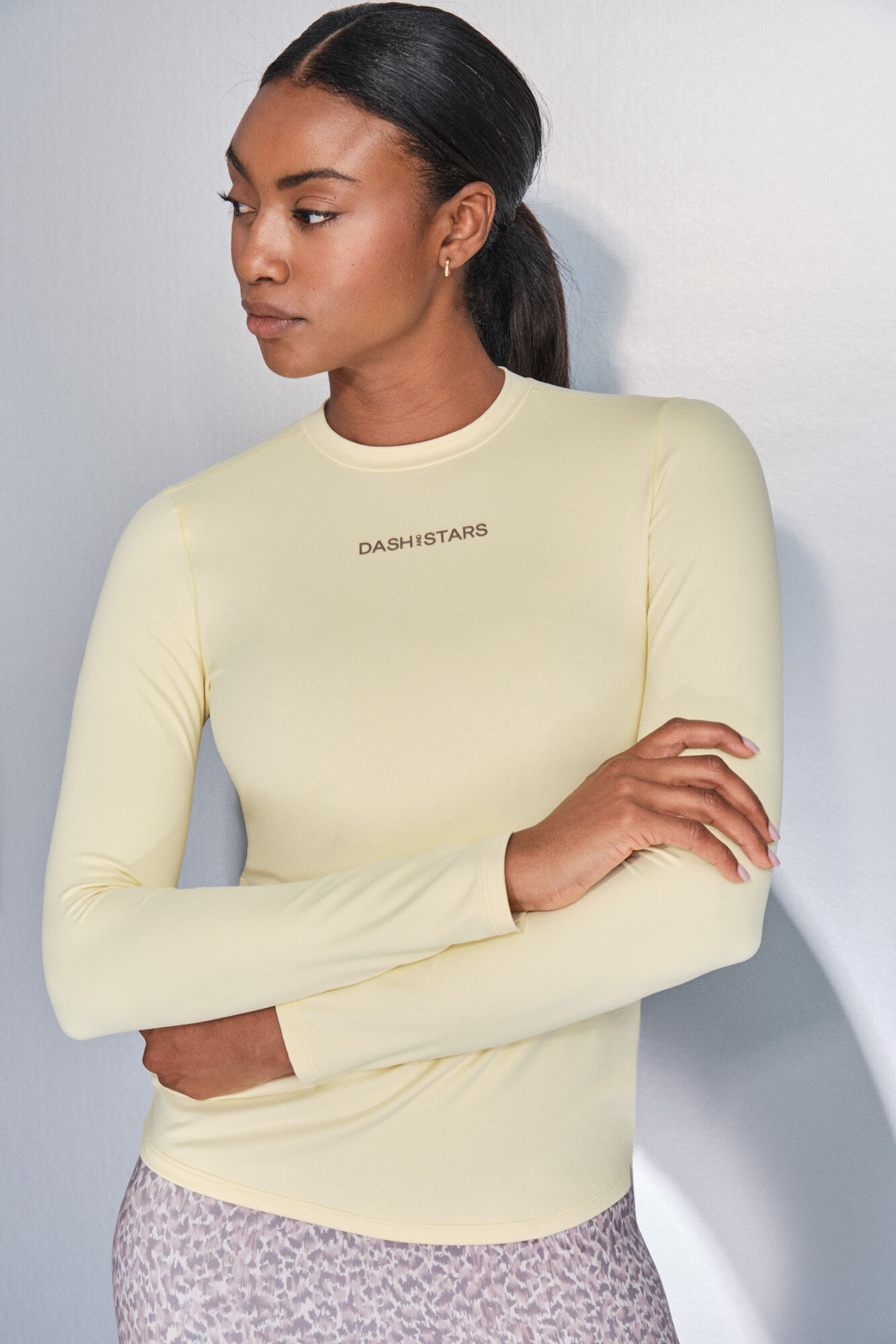 Dash and Stars Camiseta manga larga amarillo