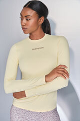 Dash and Stars Camiseta manga larga amarillo estampado