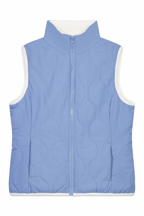 Dash and Stars Chaleco acolchado forrado azul azul