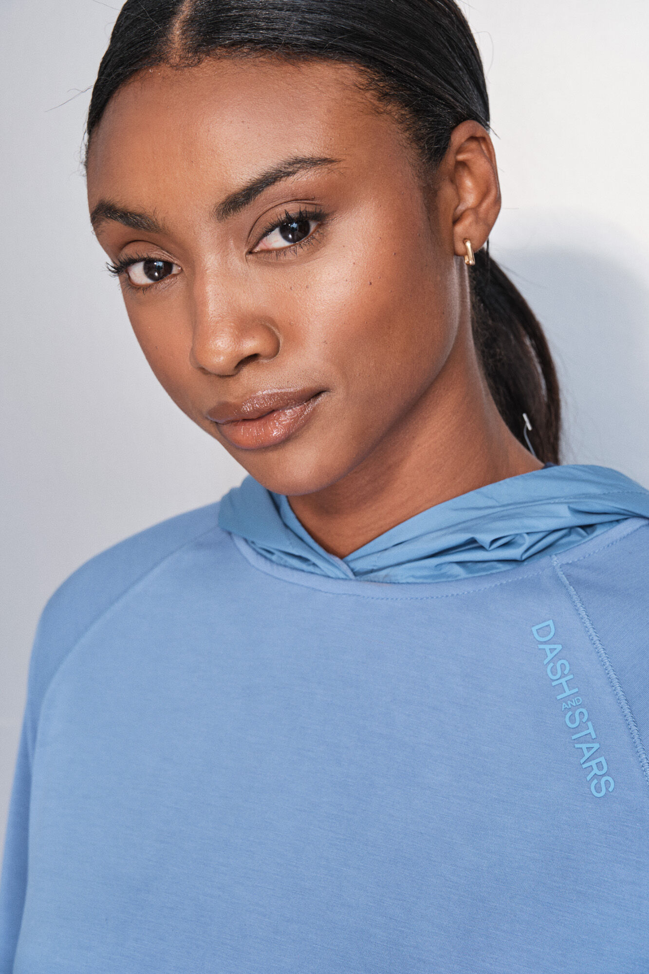 Dash and Stars Sudadera tacto suave azul