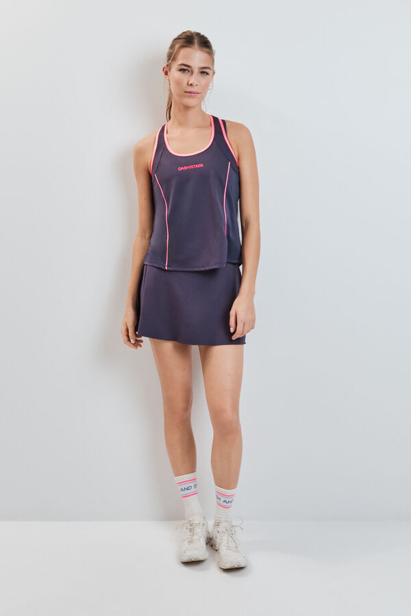 Dash and Stars Falda malla interior gris gris