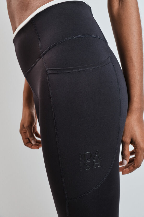 Dash and Stars Leggings pirata negro 4D STRETCH negro