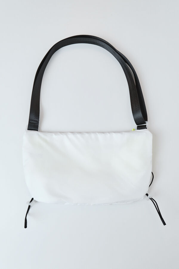 Dash and Stars Bolsa bandolera cruzada t&eacute;cnica blanca beige