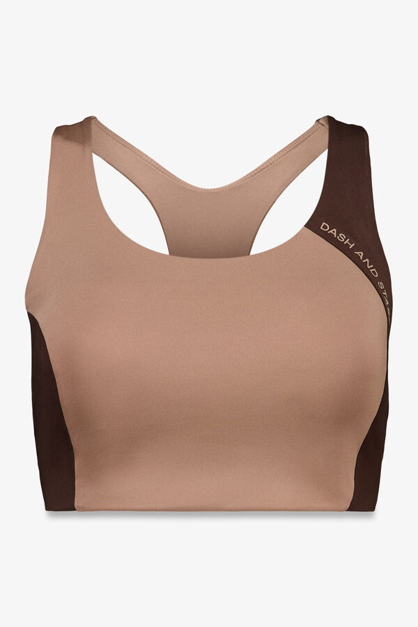 Dash and Stars Sujetador deportivo 4D STRETCH color block nude