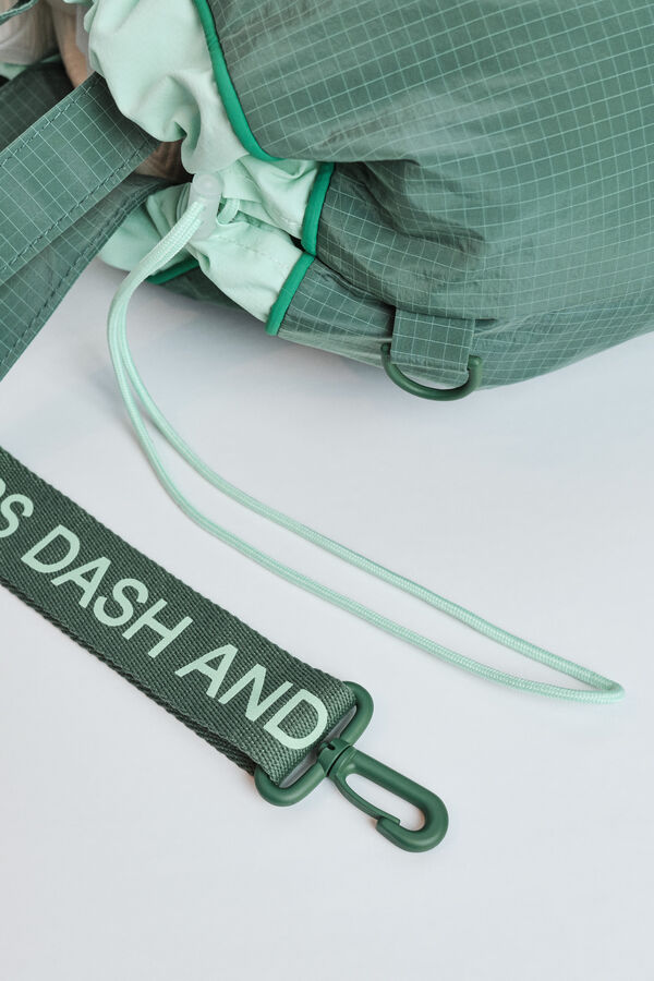 Dash and Stars Bolsa tote nylon acolchado verde