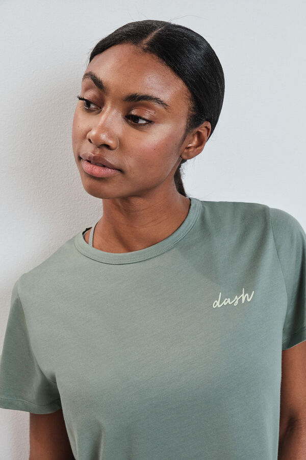 Dash and Stars Camiseta manga corta extra suave verde verde