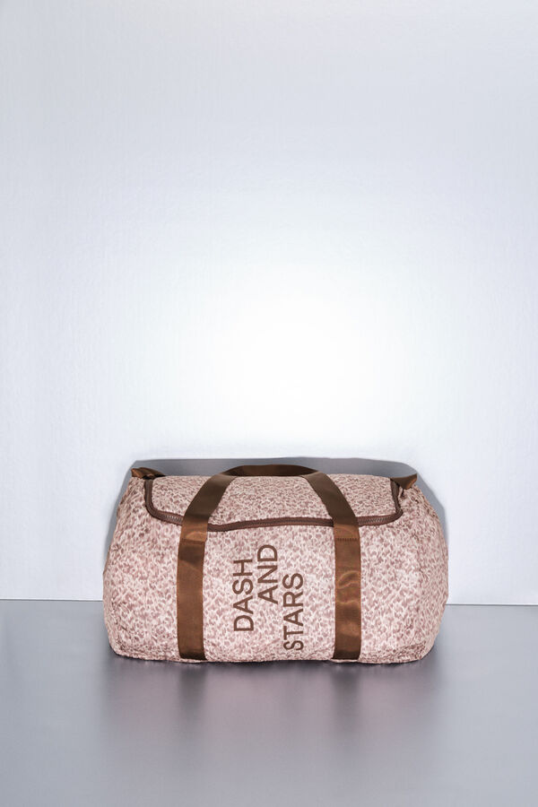 Dash and Stars Bolso deporte plegable animal print nude