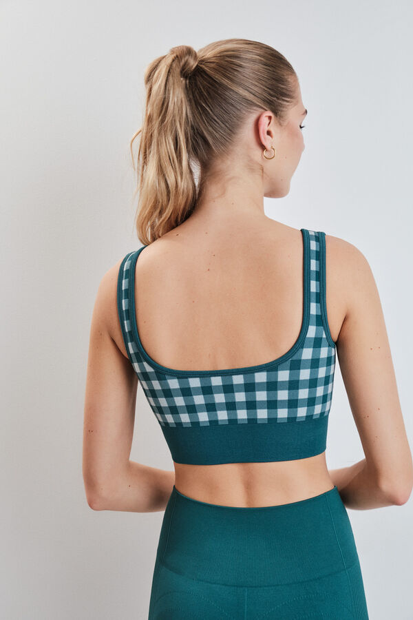 Dash and Stars Sujetador deportivo SEAMLESS COMFORT vichy verde verde