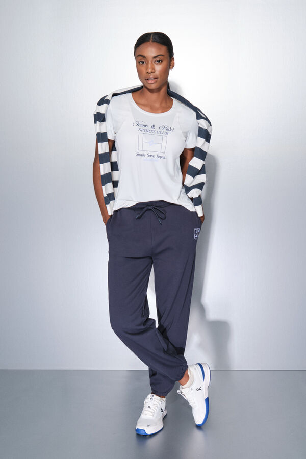 Dash and Stars Pantal&oacute;n largo algod&oacute;n jogger azul