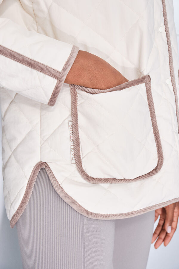 Dash and Stars Chaqueta acolchada rombos beige beige