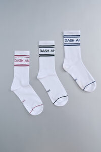 Dash and Stars Pack 3 calcetines algodón logo
