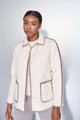 Dash and Stars Chaqueta acolchada rombos beige beige