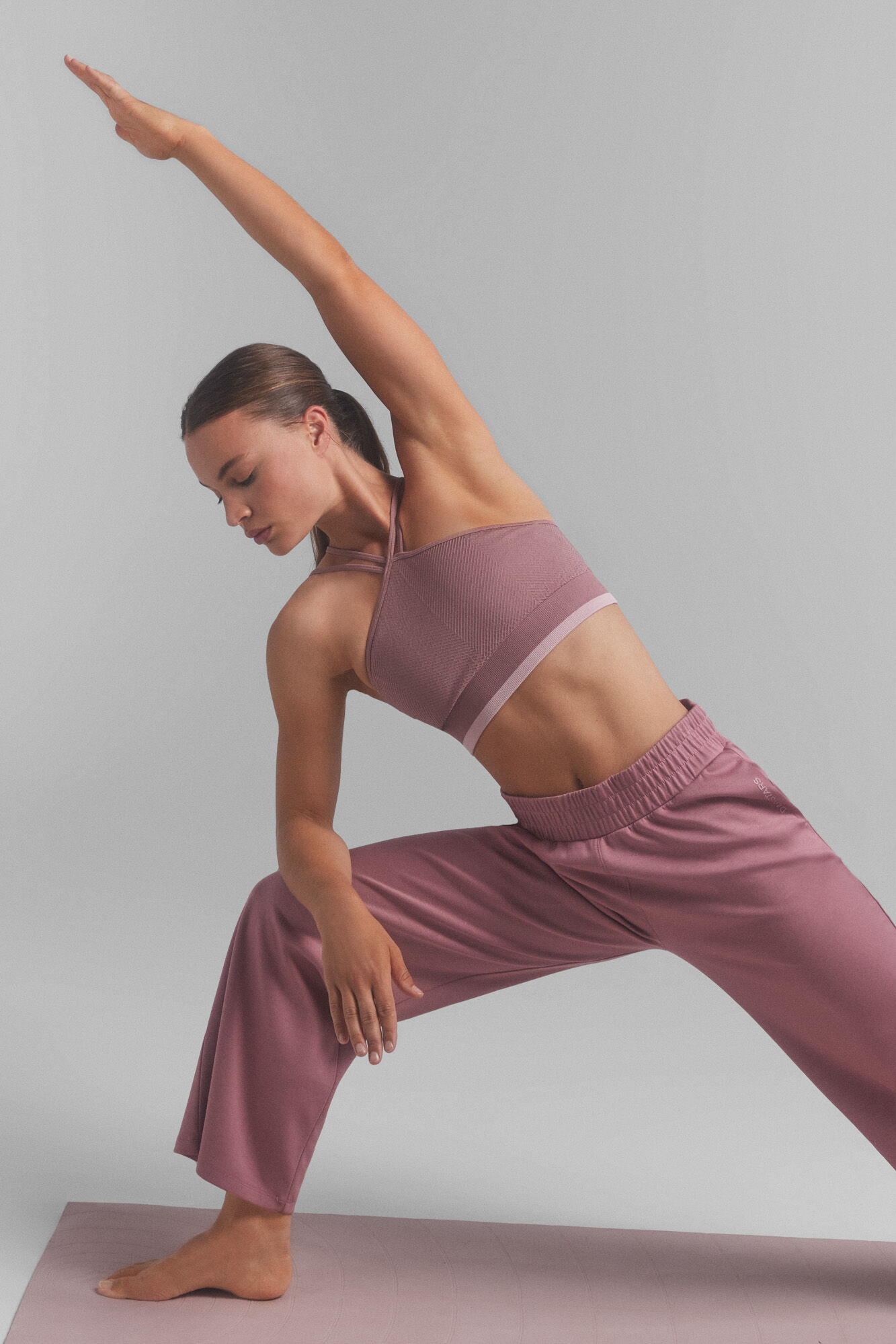 Dash and Stars Pantal&oacute;n recto ancho suave rosa