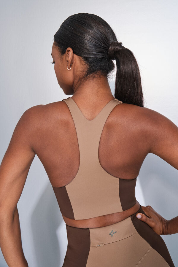 Dash and Stars Sujetador deportivo 4D STRETCH color block nude