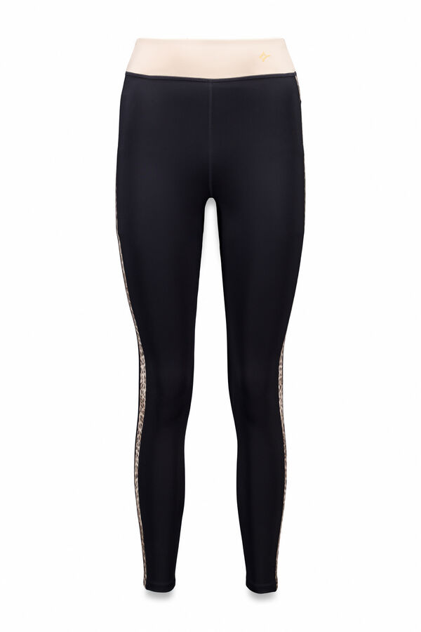 Dash and Stars Leggings 4D STRETCH negro animal print negro
