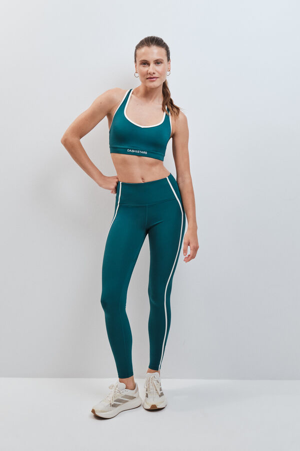 Dash and Stars Leggings largos 4D STRETCH verde verde