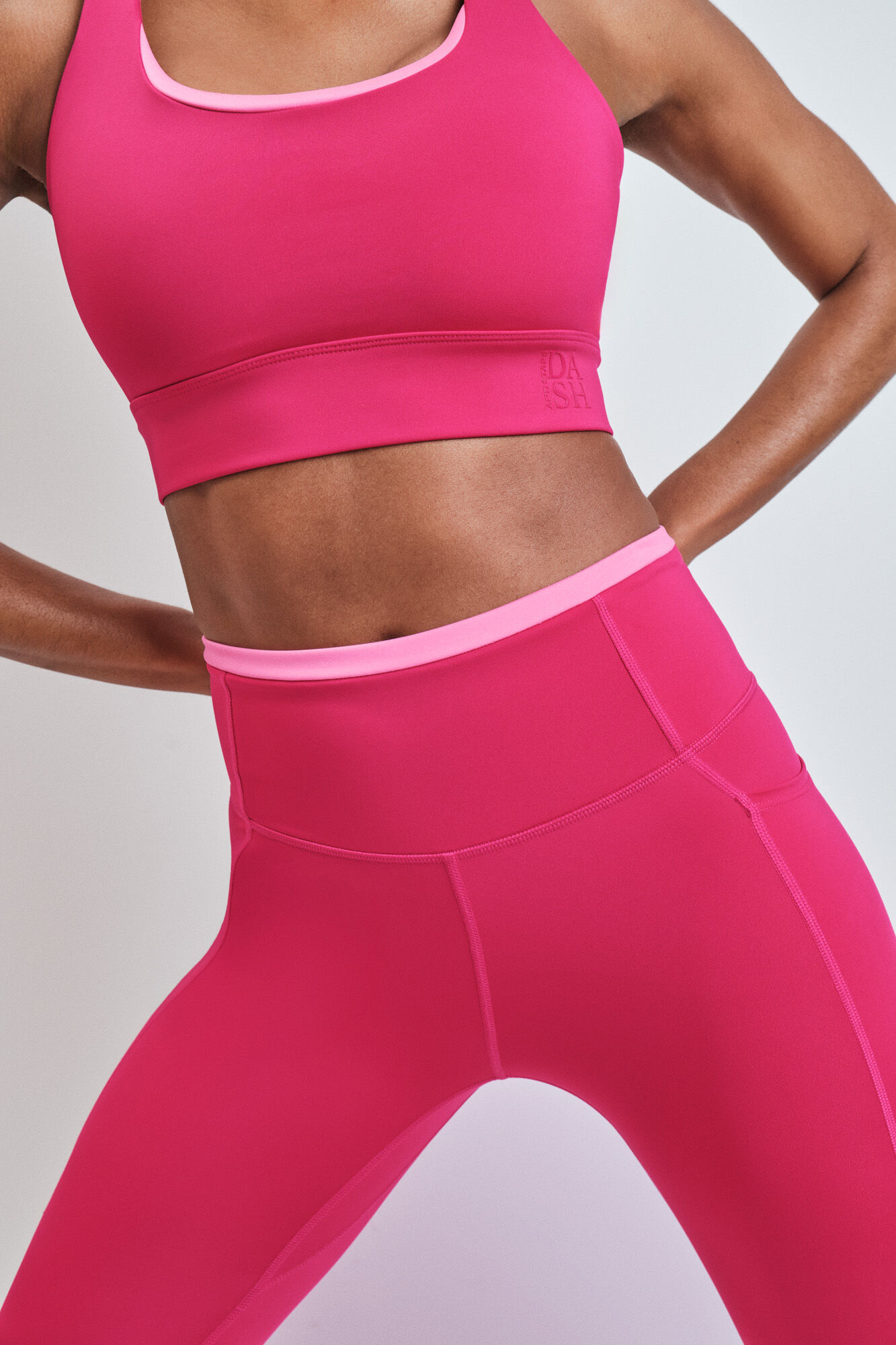 Dash and Stars Leggings crop rosa 4D STRETCH