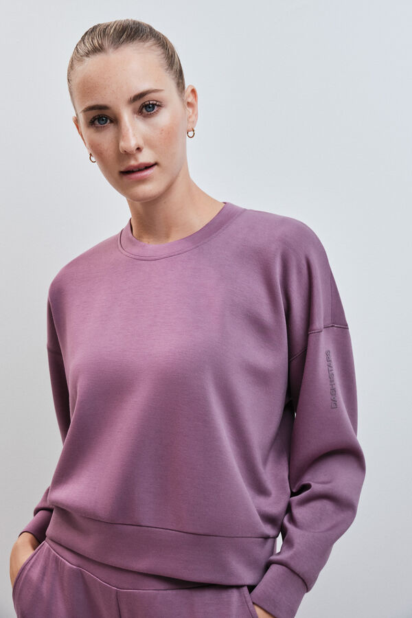 Dash and Stars Sudadera college modal granate rosa