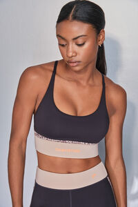 Dash and Stars Sujetador deportivo 4D STRETCH negro animal print 