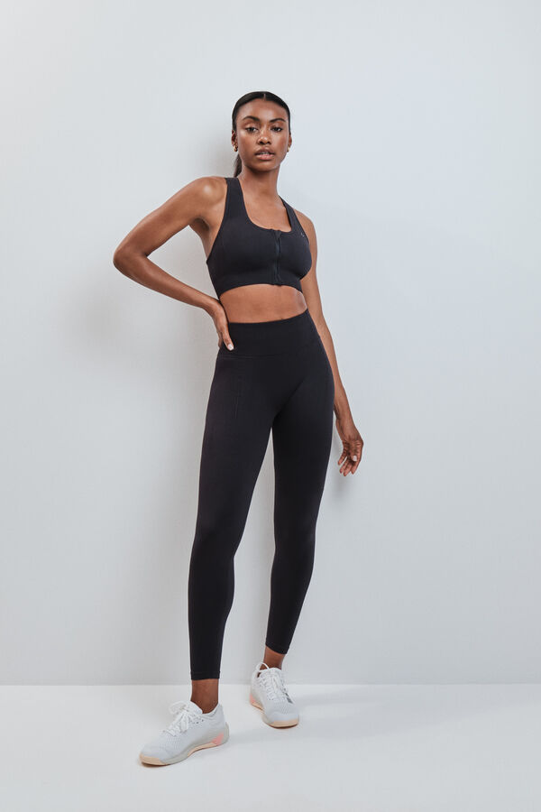 Dash and Stars Leggings largo negro SEAMLESS FIT negro