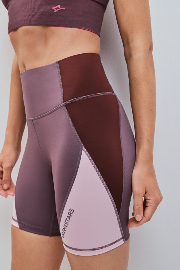Dash and Stars Leggings 4D STRETCH ciclista granate rosa