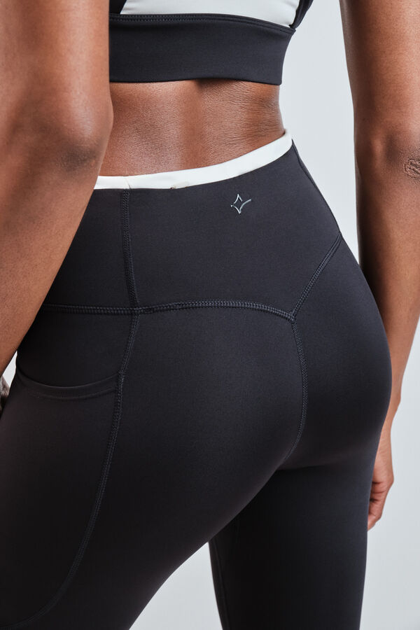 Dash and Stars Leggings pirata negro 4D STRETCH negro