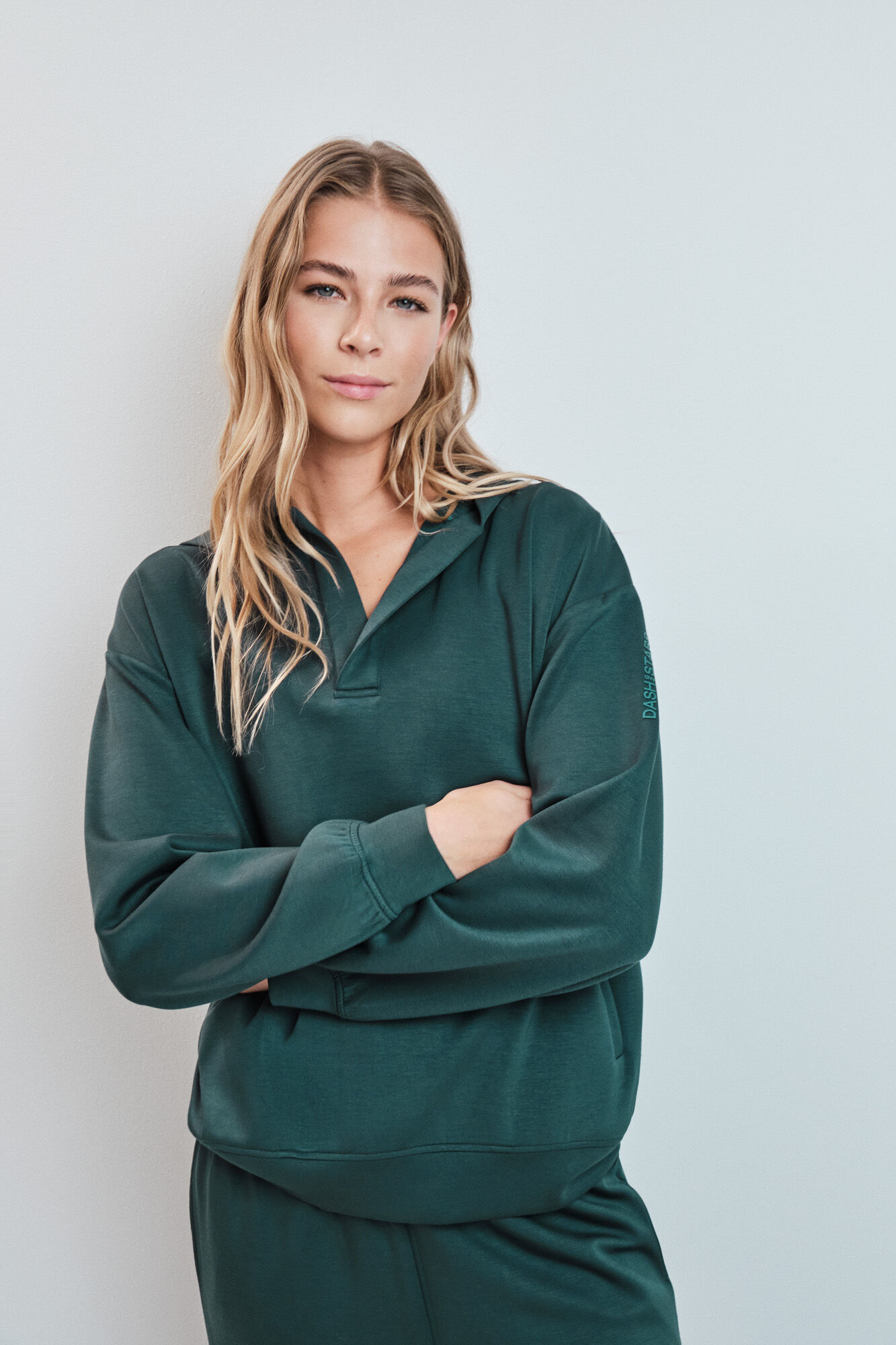 Dash and Stars Sudadera capucha verde
