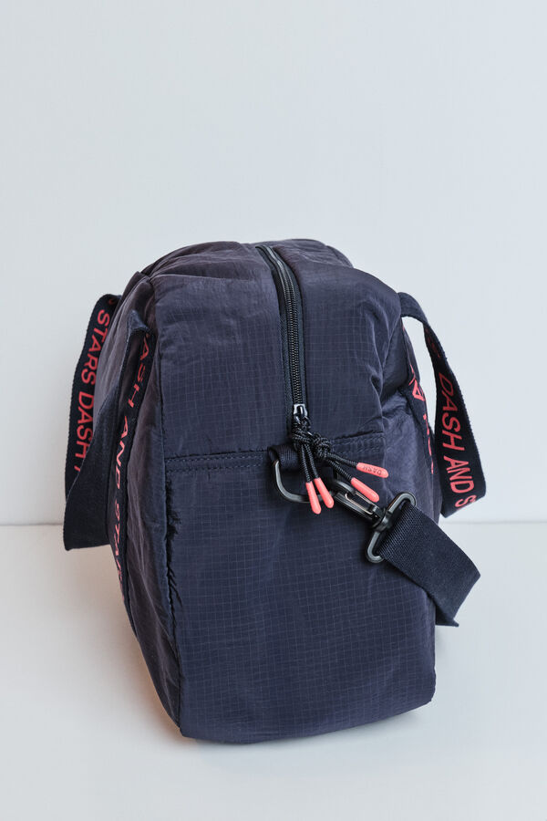 Dash and Stars Bolsa deporte nylon acolchado gris