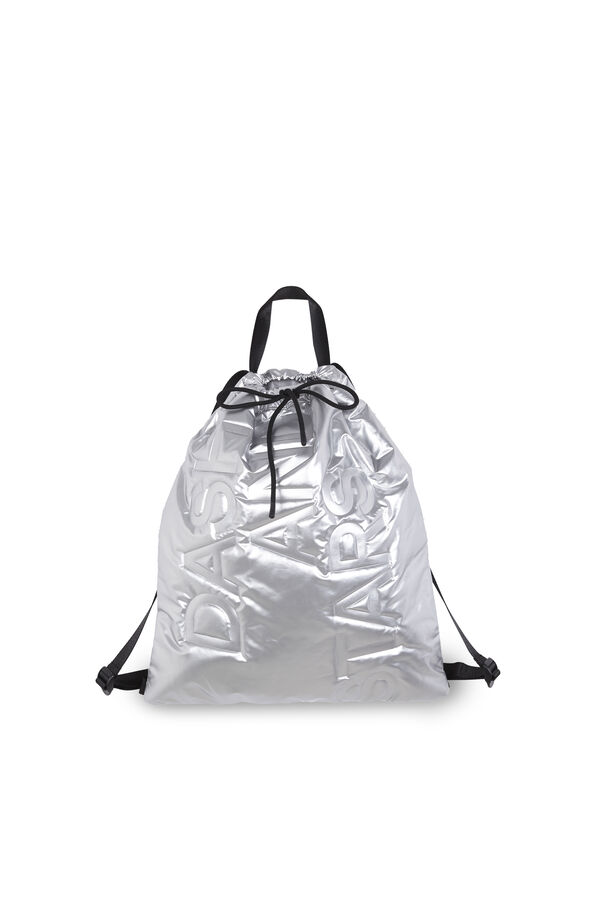 Dash and Stars Mochila metalizada acolchada gris