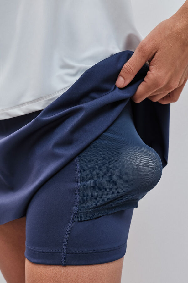 Dash and Stars Falda malla interior azul azul