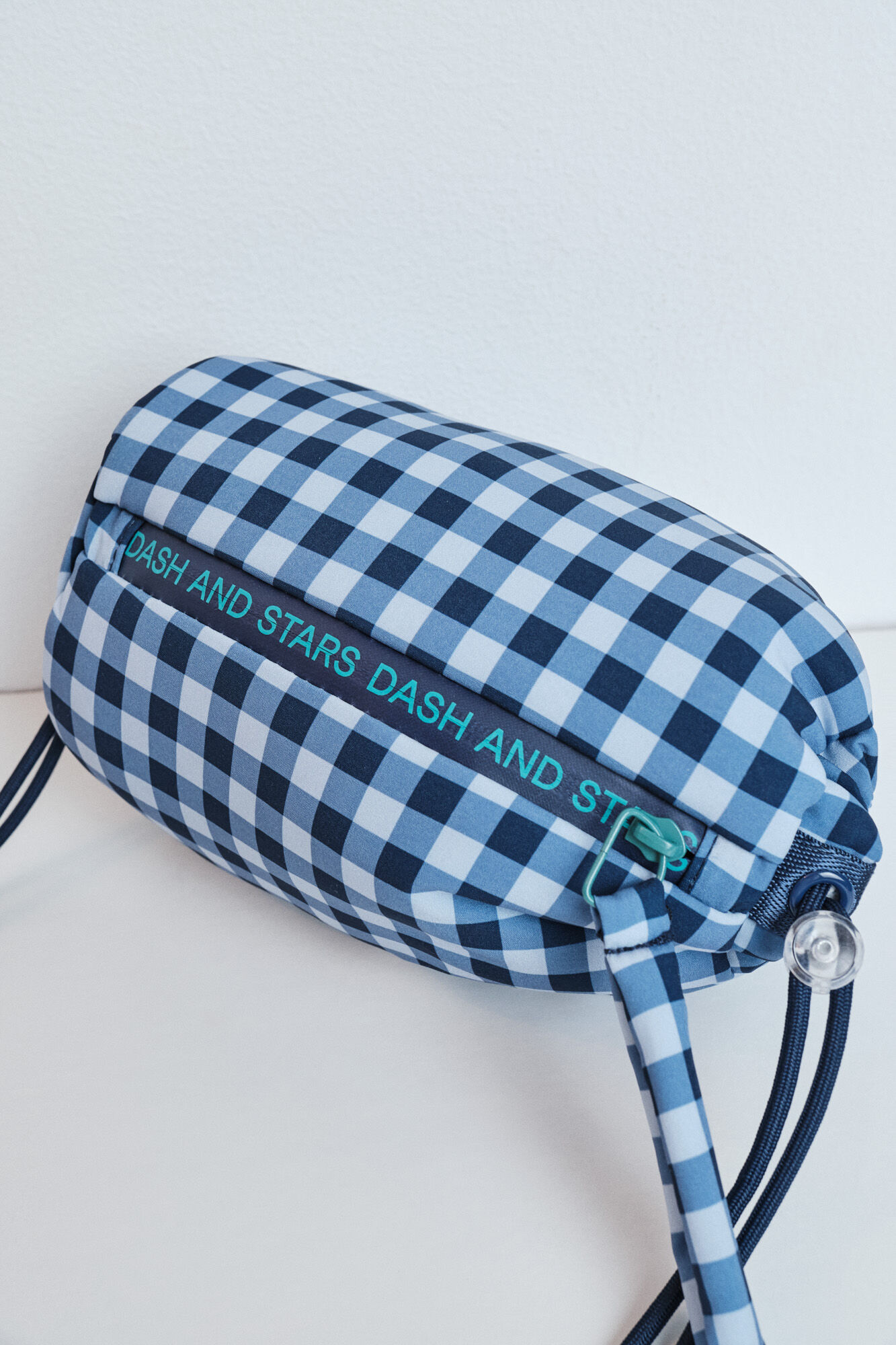 Dash and Stars Mini bolso cruzado cuadros vichy azul