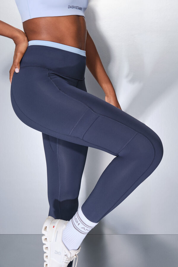 Dash and Stars Leggings THERMAL azul navy azul