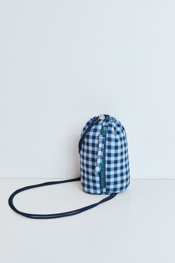Dash and Stars Mini bolso cruzado cuadros vichy azul azul
