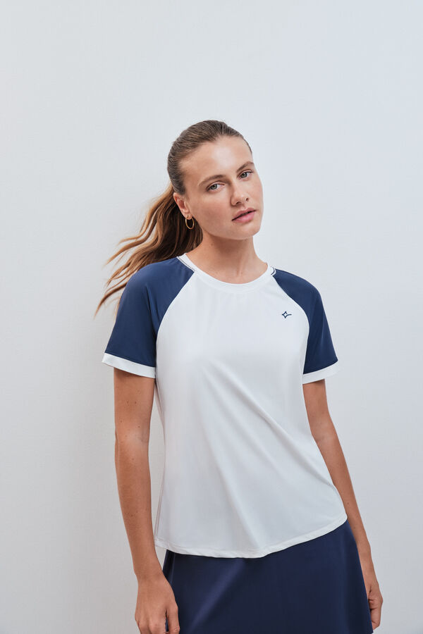 Dash and Stars Camiseta transpirable manga corta blanca beige