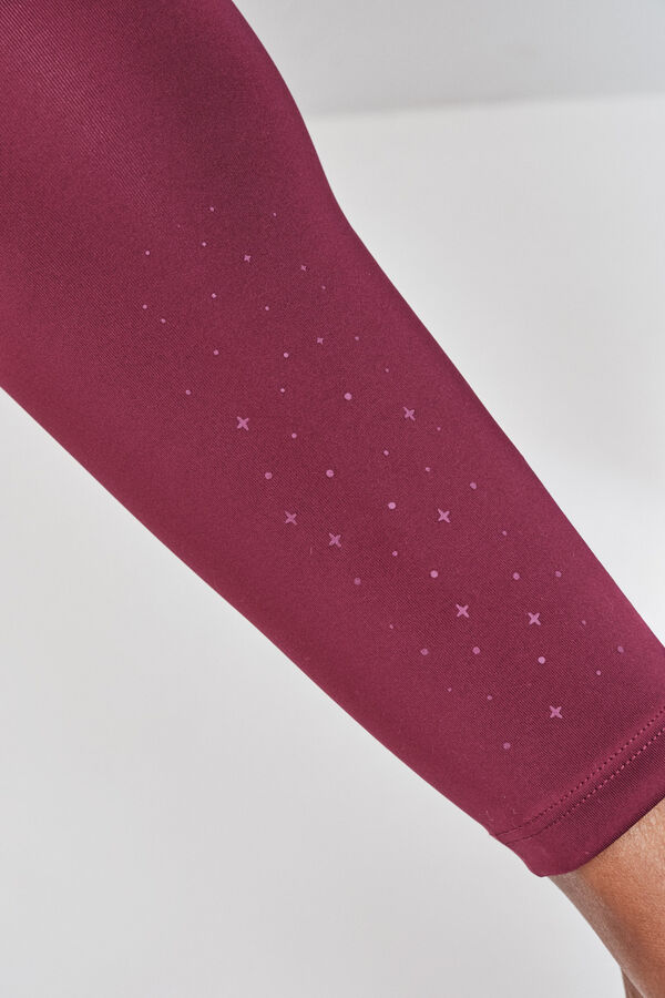 Dash and Stars Leggings burdeos 4D STRETCH rojo