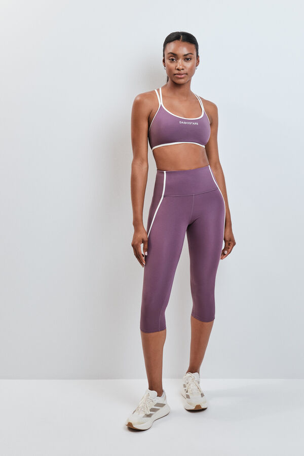 Dash and Stars Leggings pirata 4D STRETCH morado morado/lila