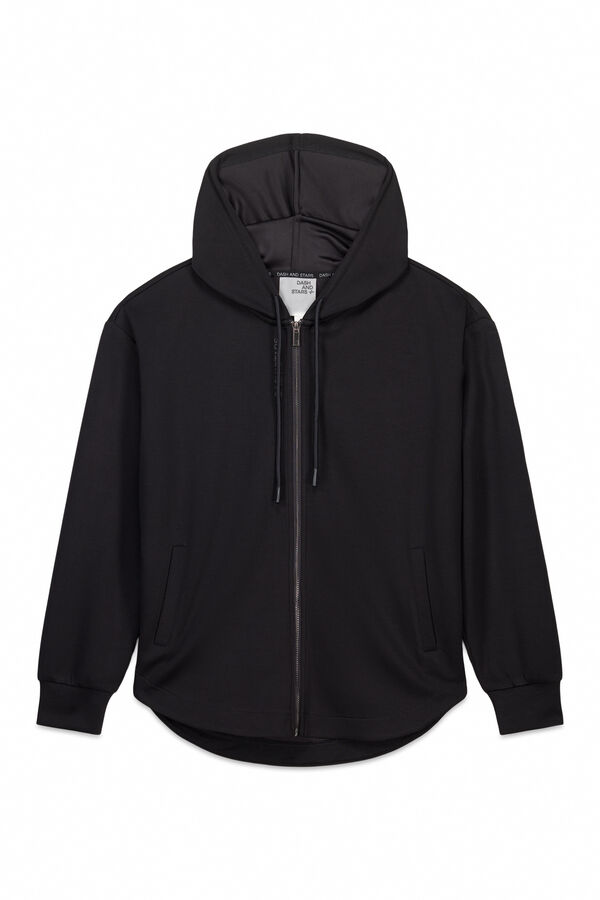 Dash and Stars Chaqueta negra cremallera  negro