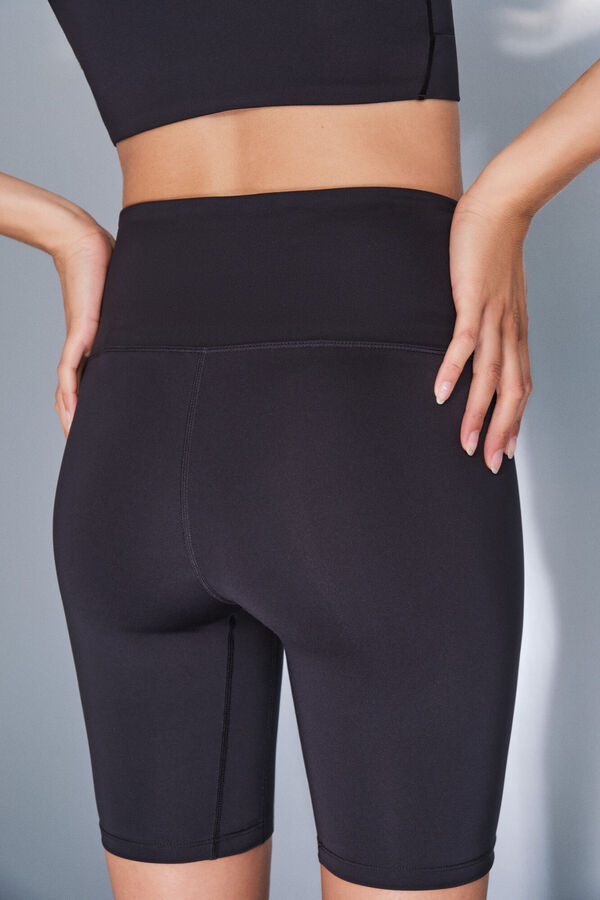Dash and Stars Leggings 4D STRETCH ciclista negro y blanco negro