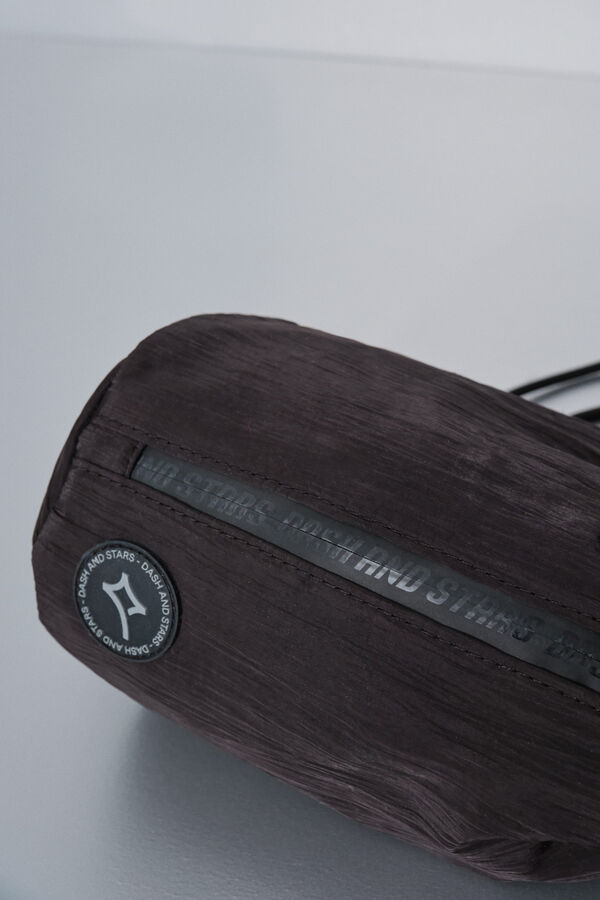 Dash and Stars Mini bolso bandolera nylon negro satinado negro