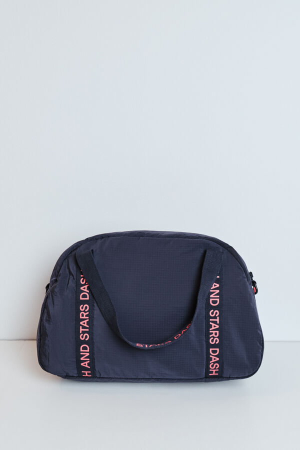 Dash and Stars Bolsa deporte nylon acolchado gris