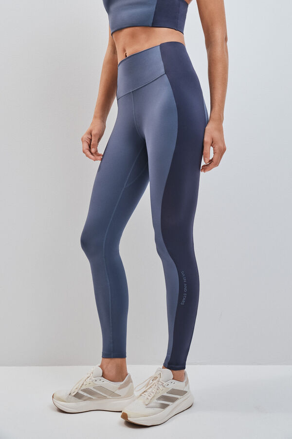 Dash and Stars Leggings largos 4D STRETCH azul oscuro azul