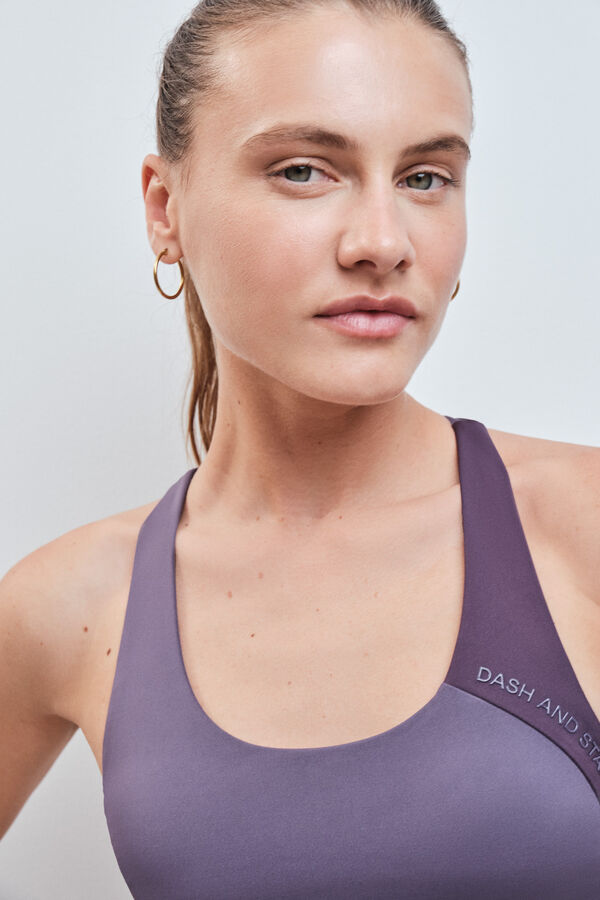 Dash and Stars Sujetador deportivo crop 4D Stretch morado morado/lila