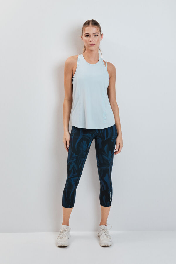 Dash and Stars Camiseta microfibra perforada azul azul