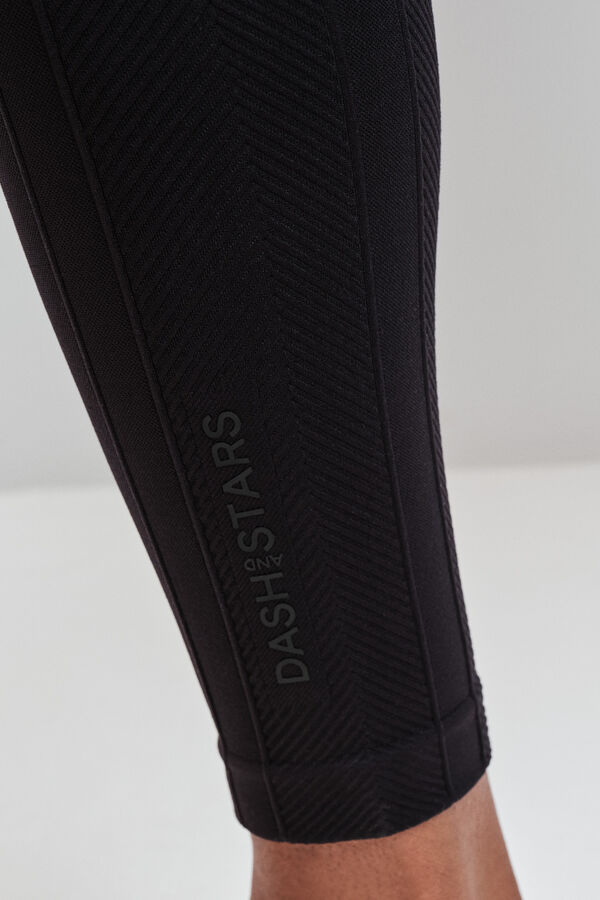 Dash and Stars Leggings largo SEAMLESS COMFORT negro negro