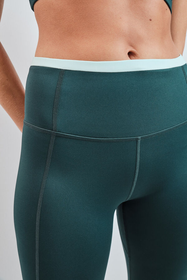 Dash and Stars Leggings crop verde 4D STRETCH verde