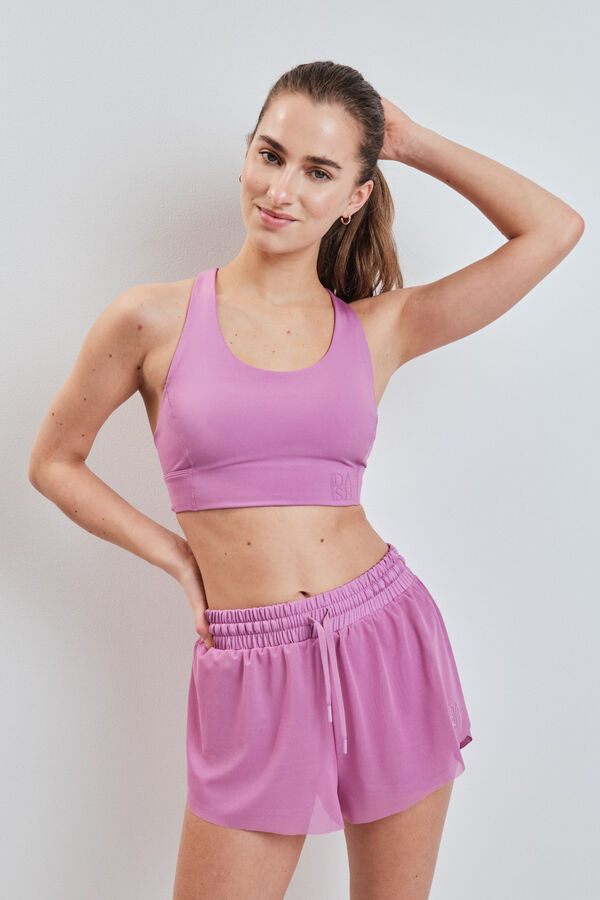 Dash and Stars Sujetador deportivo 4D Stretch rosa rosa